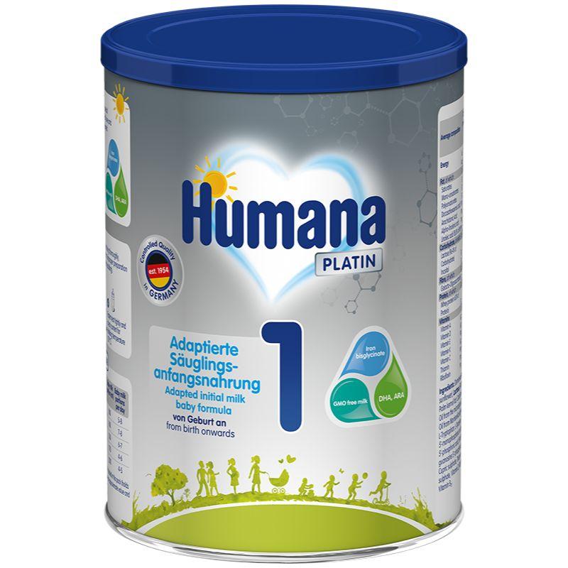 Суха дитяча початкова молочна суміш «Хумана Платін 1 з пребіотиками галактоолігосахаридами (ГОС), LC PUFA та нуклеотидами» (Humana Platin 1)